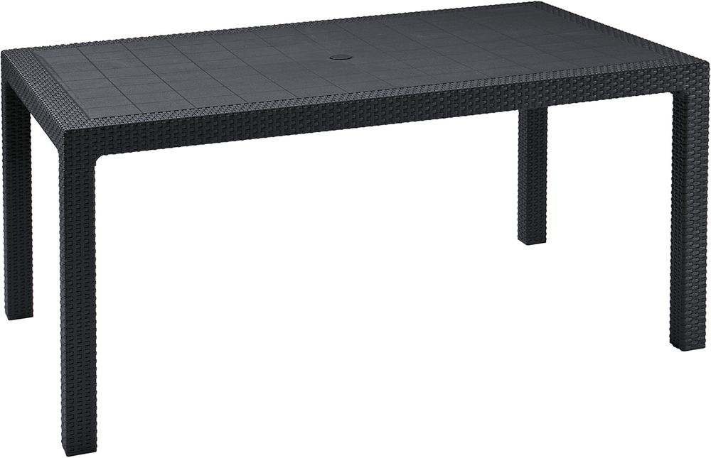 KETER MELODY polyrattan kerti asztal, 161 cm - grafit (Méret: 161 x 95 x) (RP)