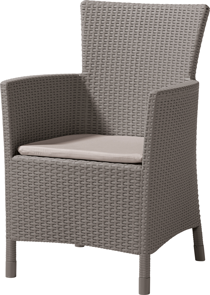 ALLIBERT IOWA/MONTANA polyrattan kerti fotel - cappuccino (Méret: 62 x) (RP)