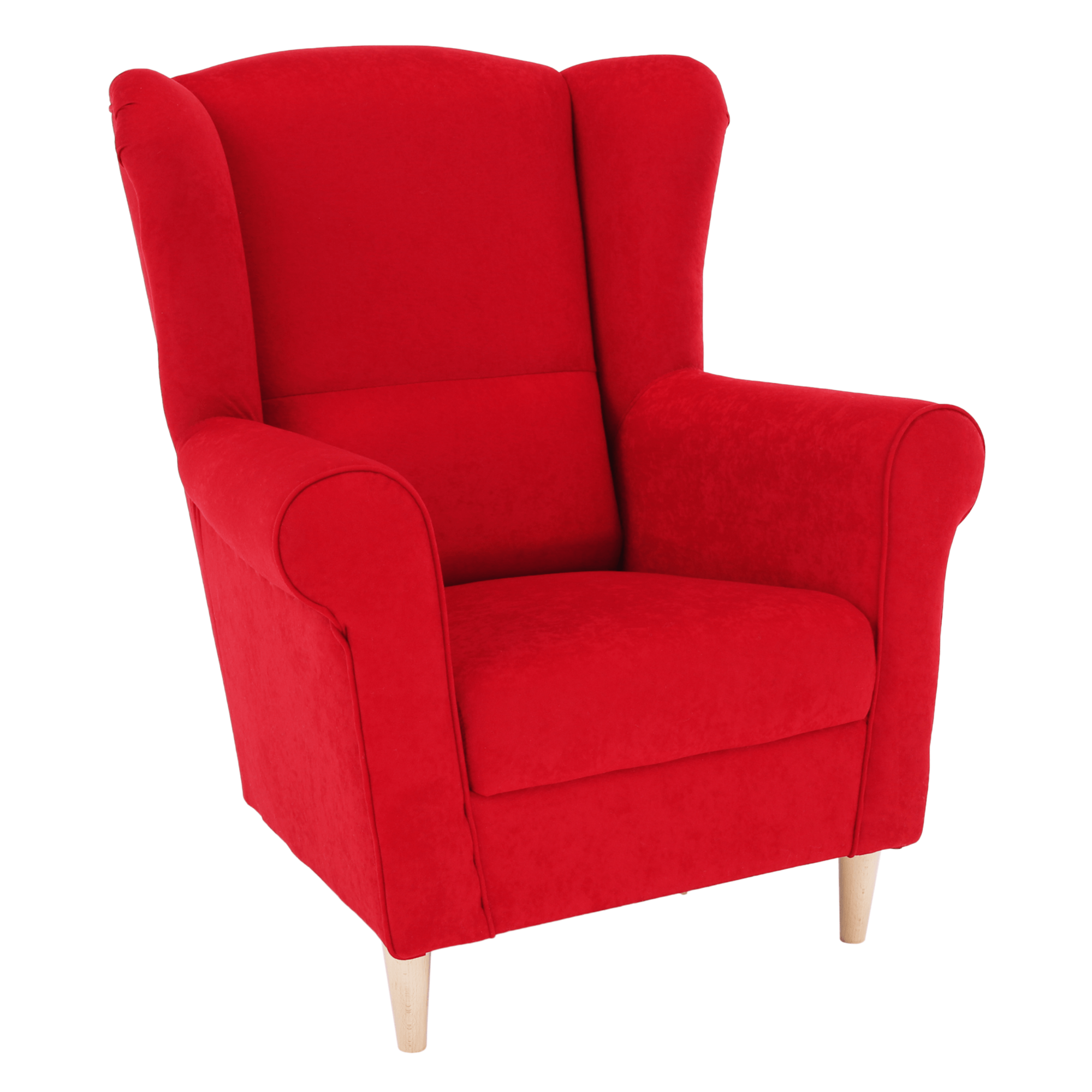 Füles fotel, piros, CHARLOT (TK)