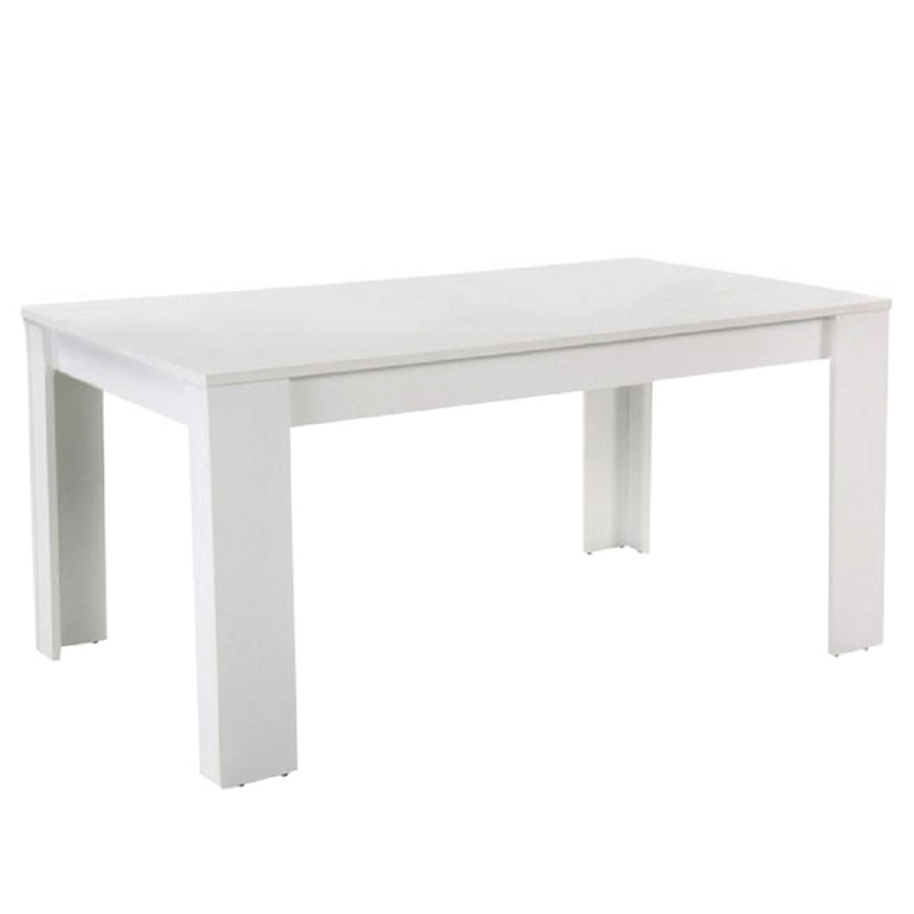 Étkezőasztal, fehér, laminált DTD, 160x90 cm, TOMY NEW (TK)