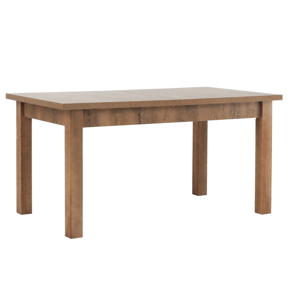 Széthúzható ebédlőasztal, tölgyfa lefkas, 160-203x90 cm, MONTANA STW (TK)