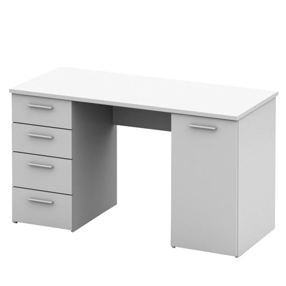 Íróasztal, fehér, EUSTACH (TK)