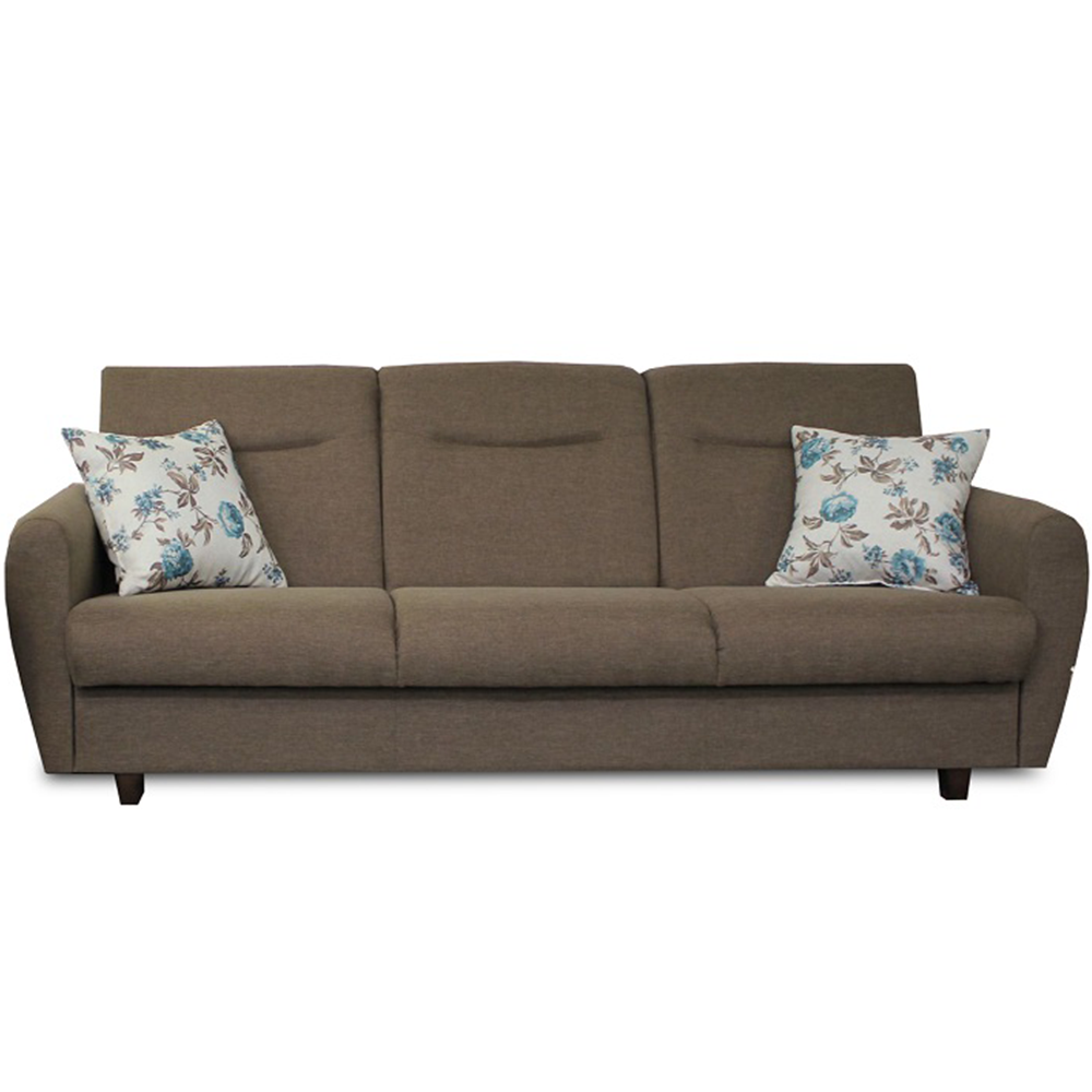 háromszemélyes kanapé, nyitható, barna Savana/minta, MILO (TK)