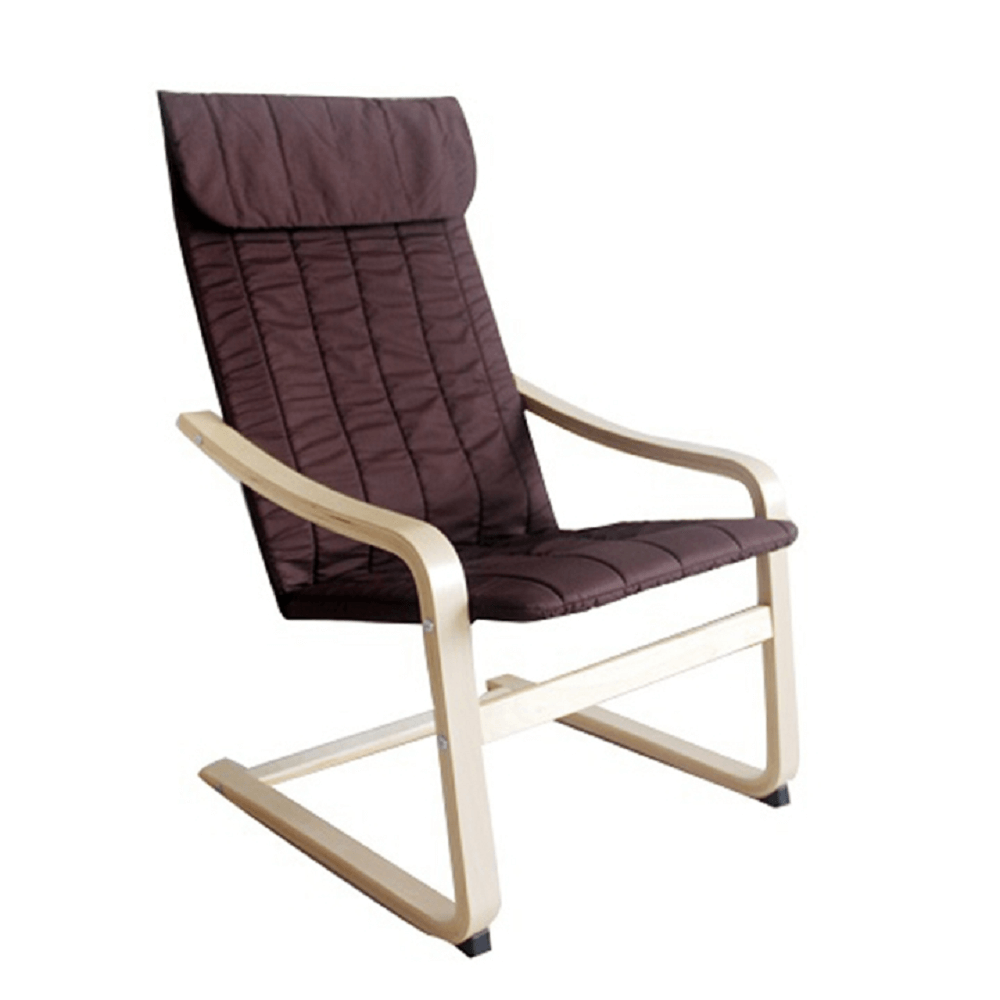 Pihentető fotel, nyírfa/barna anyag, TORSTEN (TK)