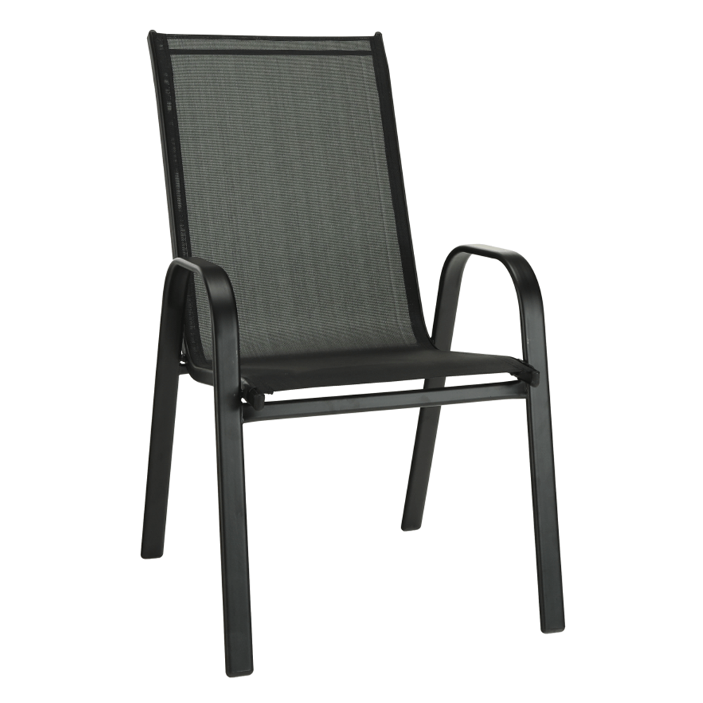 Rakásolható szék, sötétszürke/fekete, ALDERA (TK)
