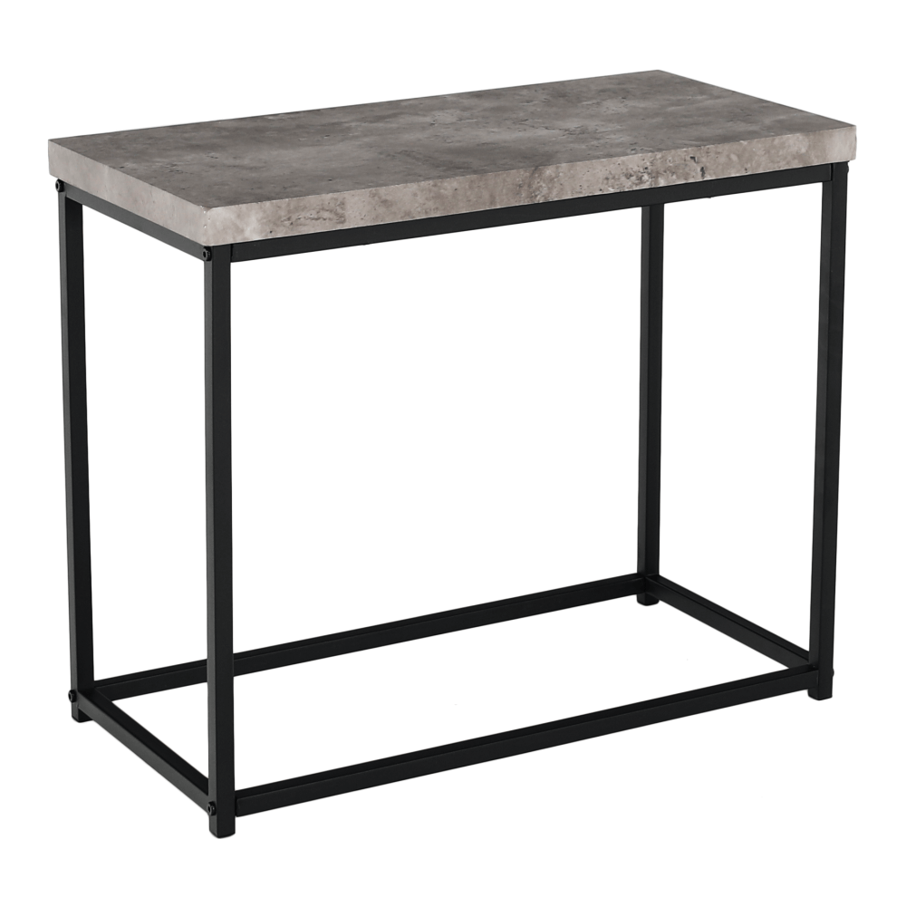 Kisasztal, fekete/beton, TENDER (TK)