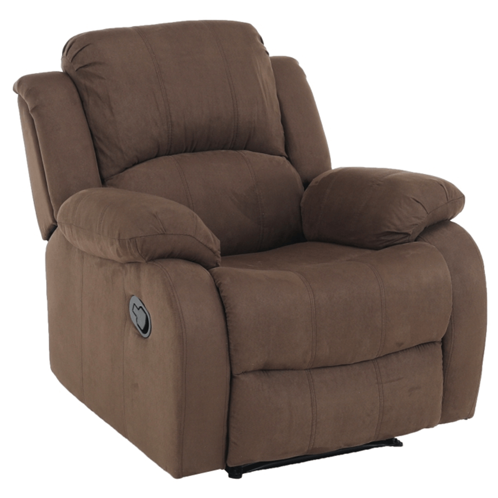 Állítható relaxáló fotel, barna szövet, ASKOY (TK)