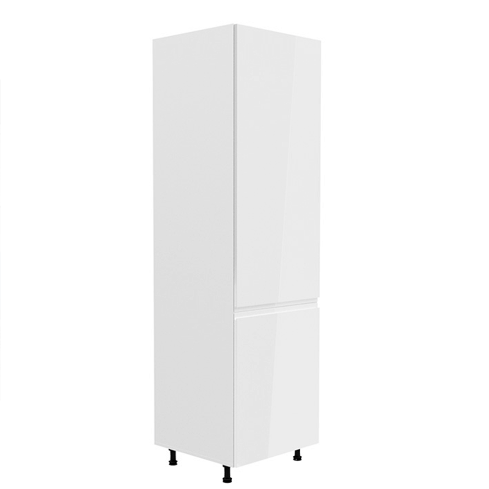 Hűtő beépítő szekrény, fehér/fehér extra magasfényű, jobbos, AURORA D60ZL (TK)