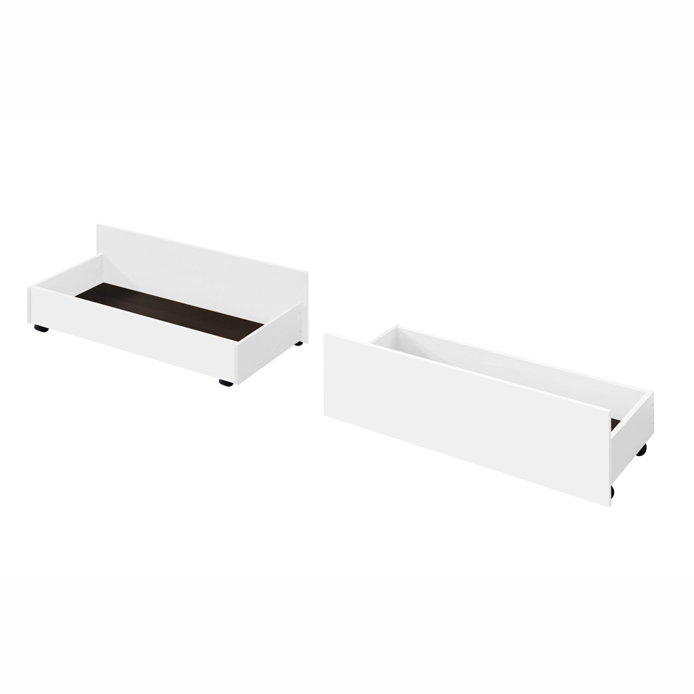 2 darab, kihúzható ágy alatti tároló, fehér, MIDEA (TK)