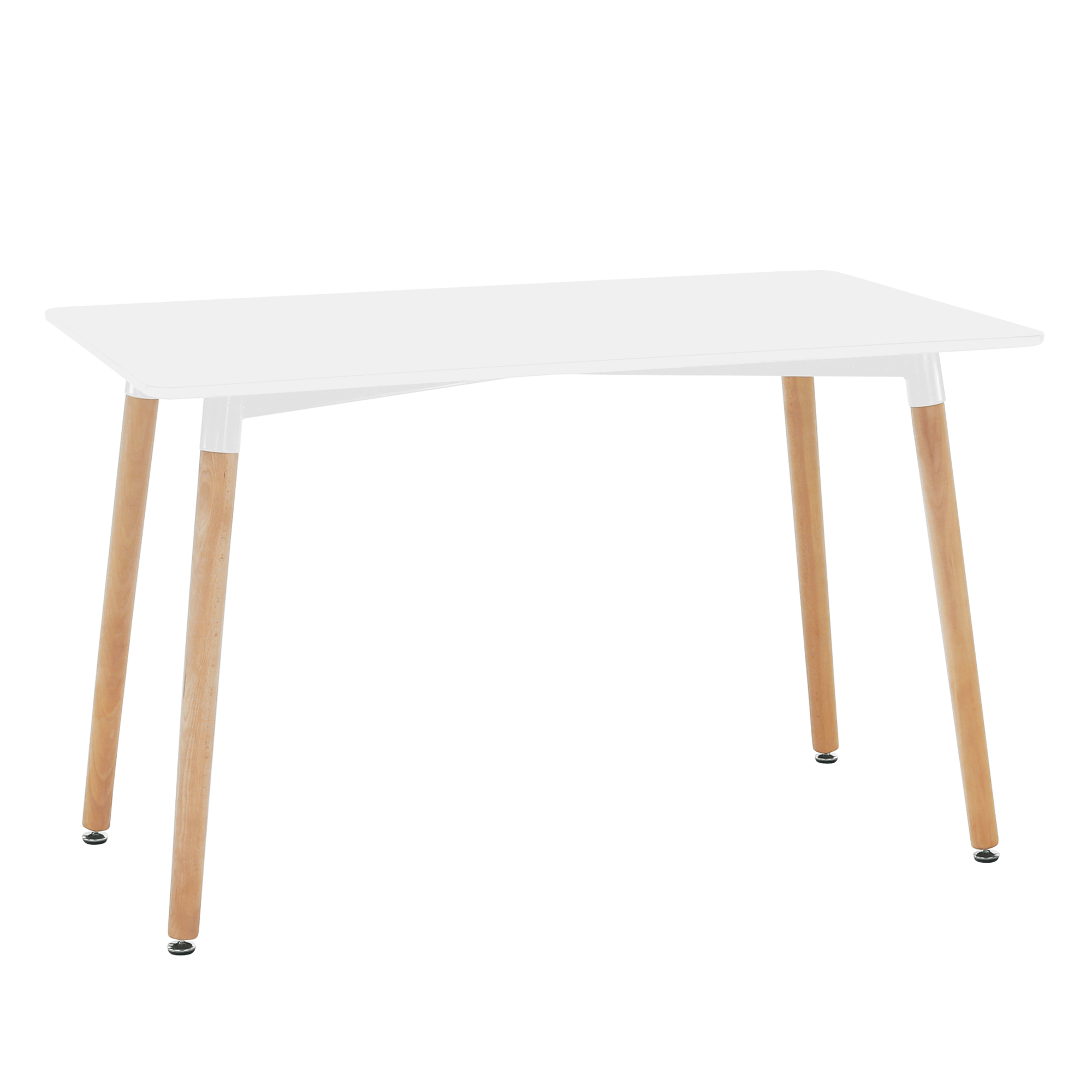 Étkezőasztal, fehér+ bükk, 120x70 cm, DIDIER 4 NEW (TK)