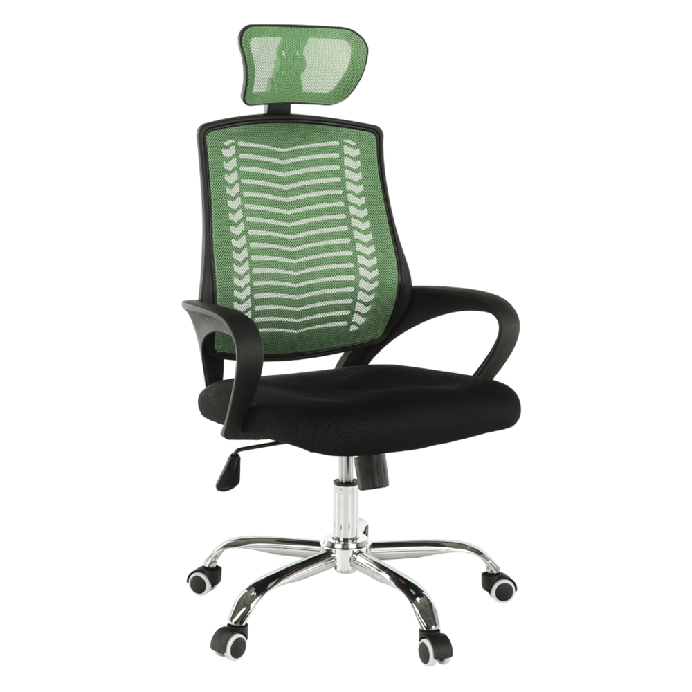 Irodai szék, zöld/ fekete/króm, IMELA TYP 1 (TK)