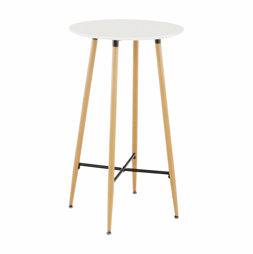 Bárasztal, fehér/tölgy, átmérő 60 cm, IMAM (TK)