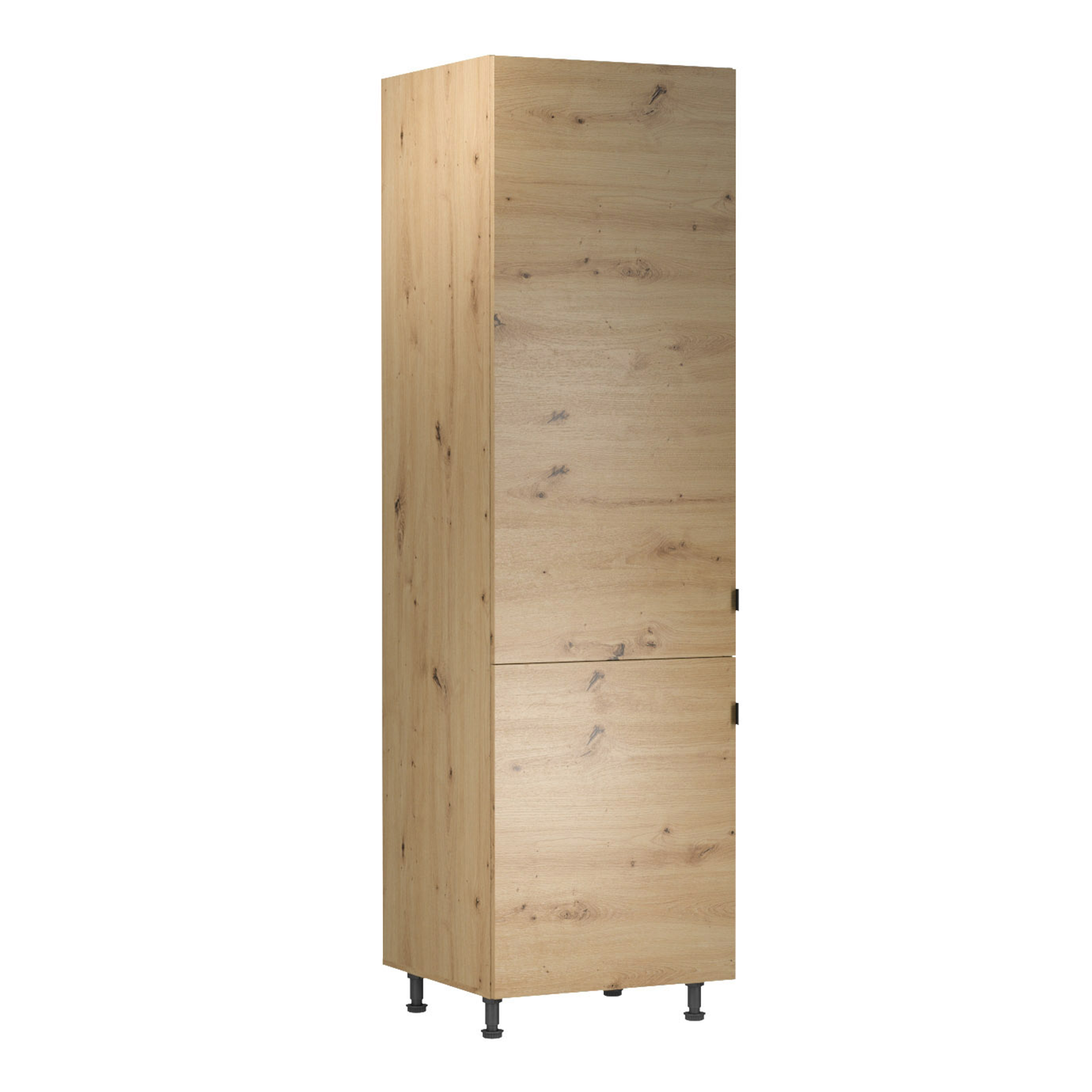 Magas hűtő beépítő szekrény, artisan tölgy, univerzális, LANGEN D60ZL (TK)