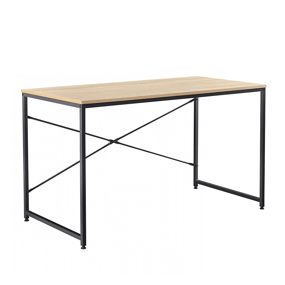 Íróasztal tölgy/fekete, 120x60 cm, MELLORA (TK)