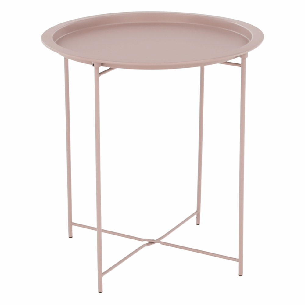 Kisasztal levehető tálcával, nude rózsaszín, RENDER (TK)