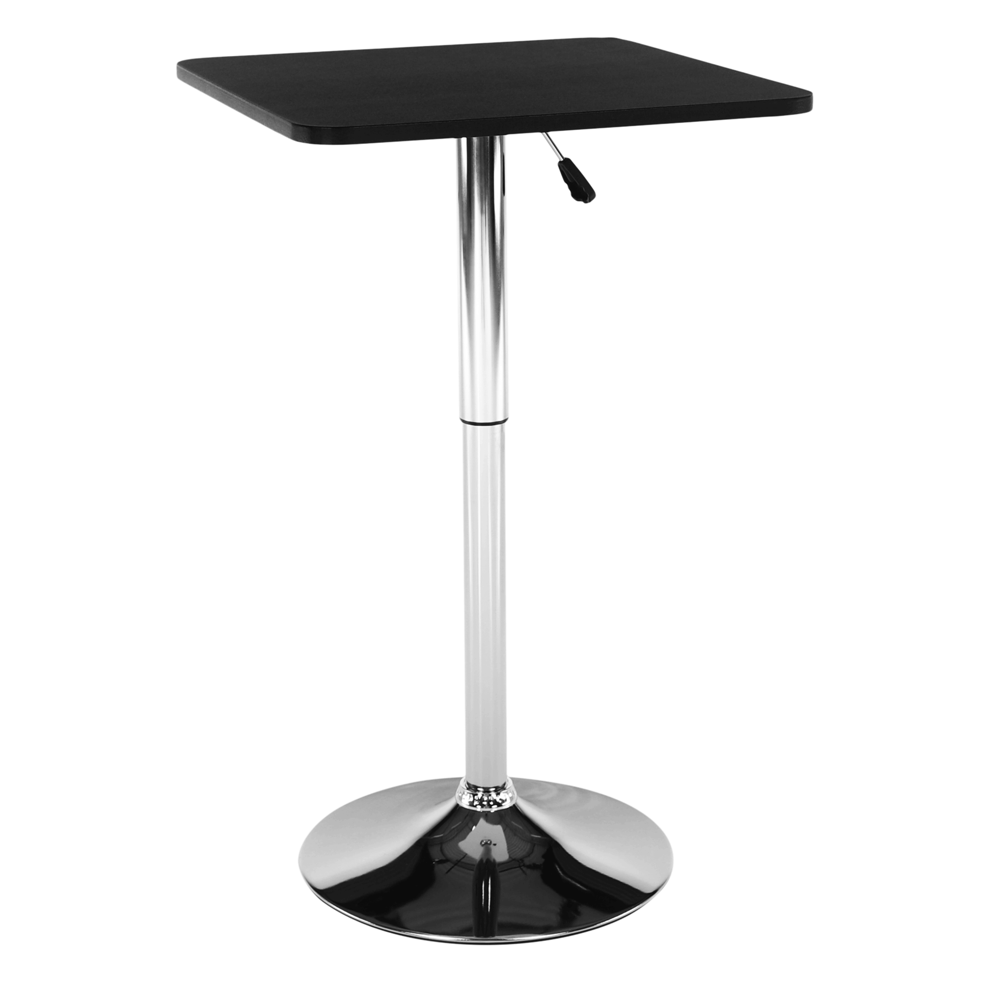Magasság állítható bárasztal, fekete, 57x84-110 cm, FLORIAN (TK)