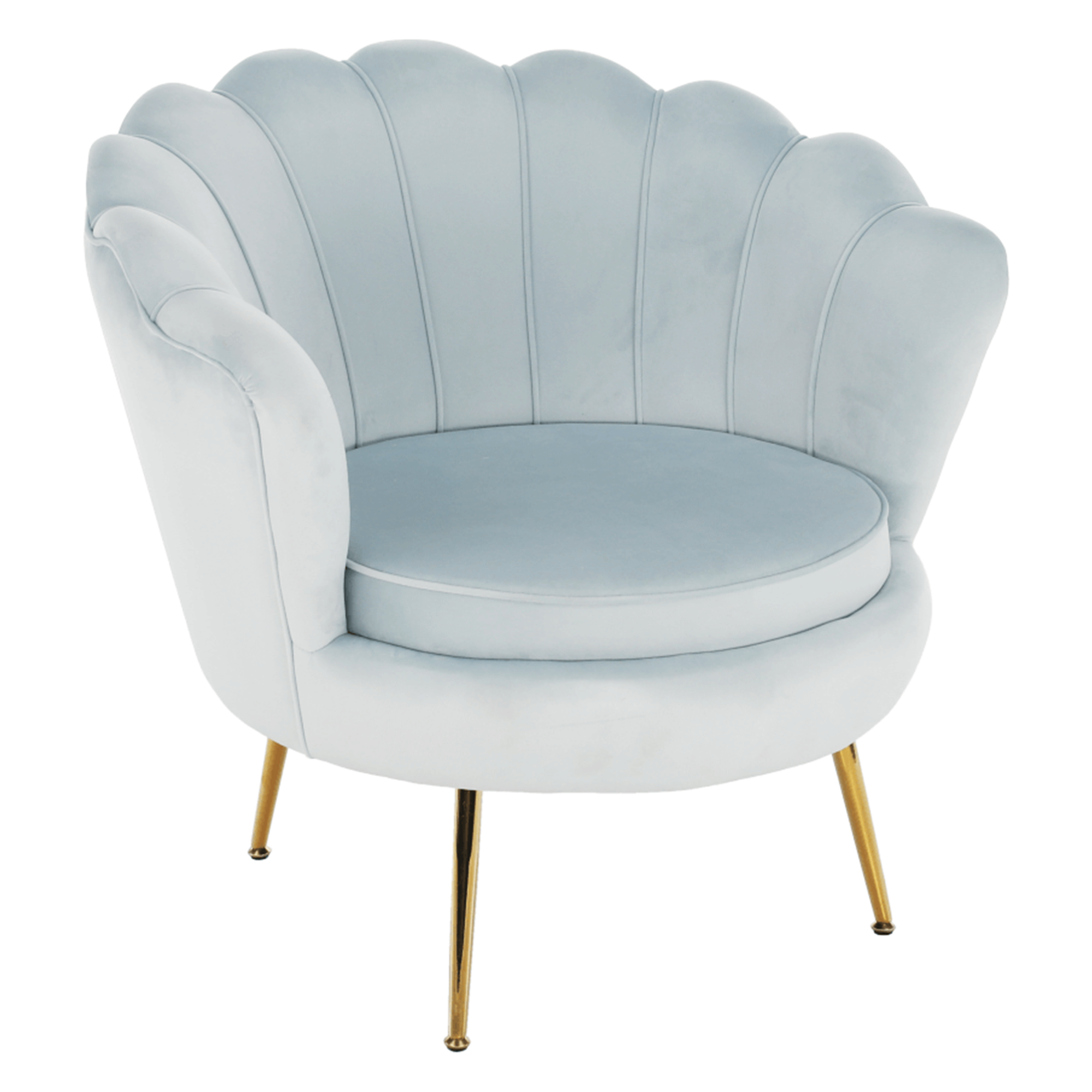 Fotel Art-deco stílusban, szürke-kék Velvet anyag/gold chróm-arany, NOBLIN (TK)