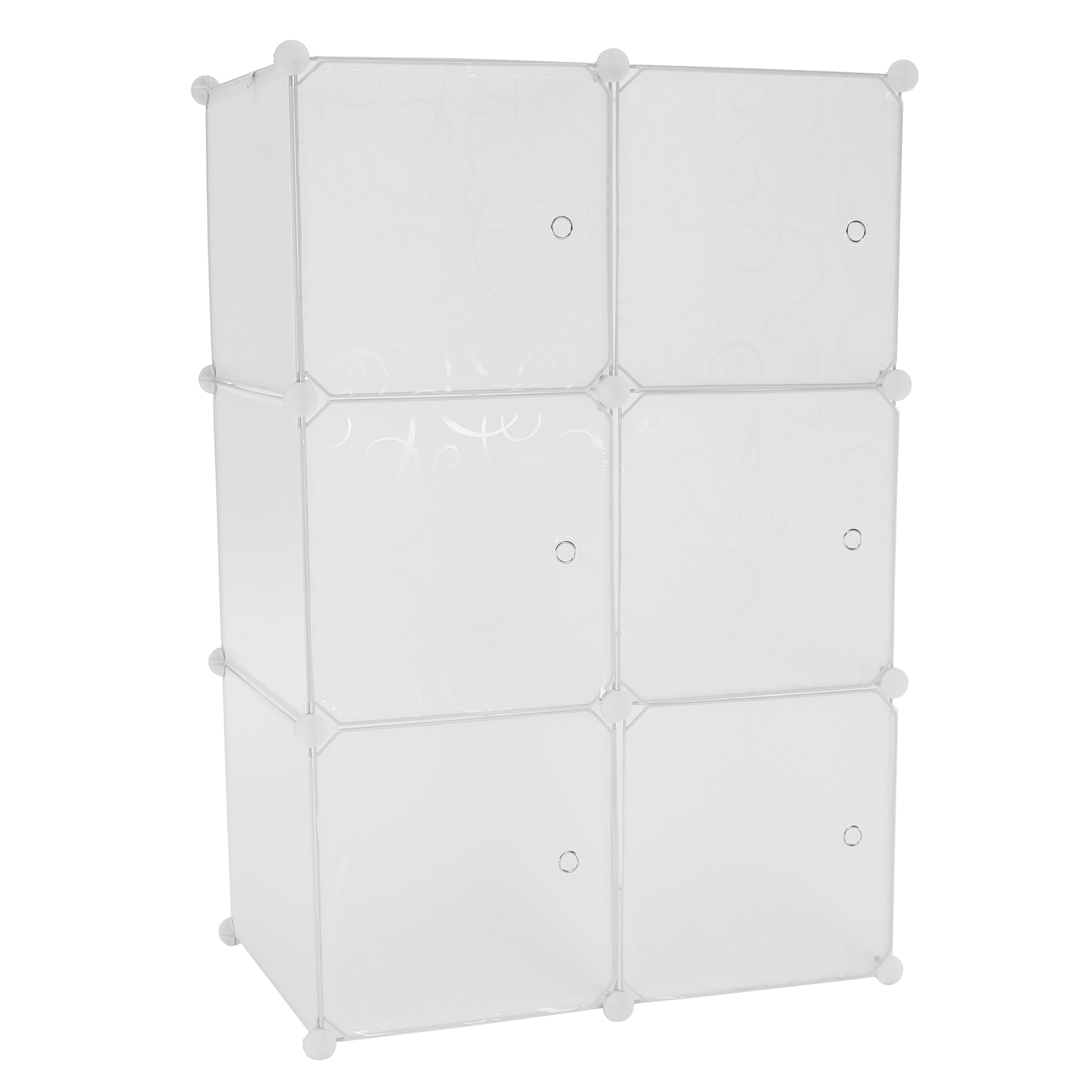 Praktikus moduláris szekrény, fehér/mintás, ZERUS (TK)