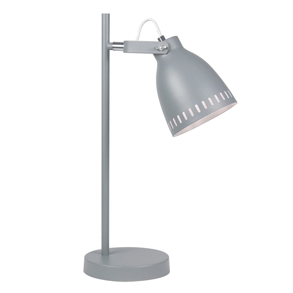 Asztali lámpa, szürke/fém, AIDEN TYP 1 (TK)