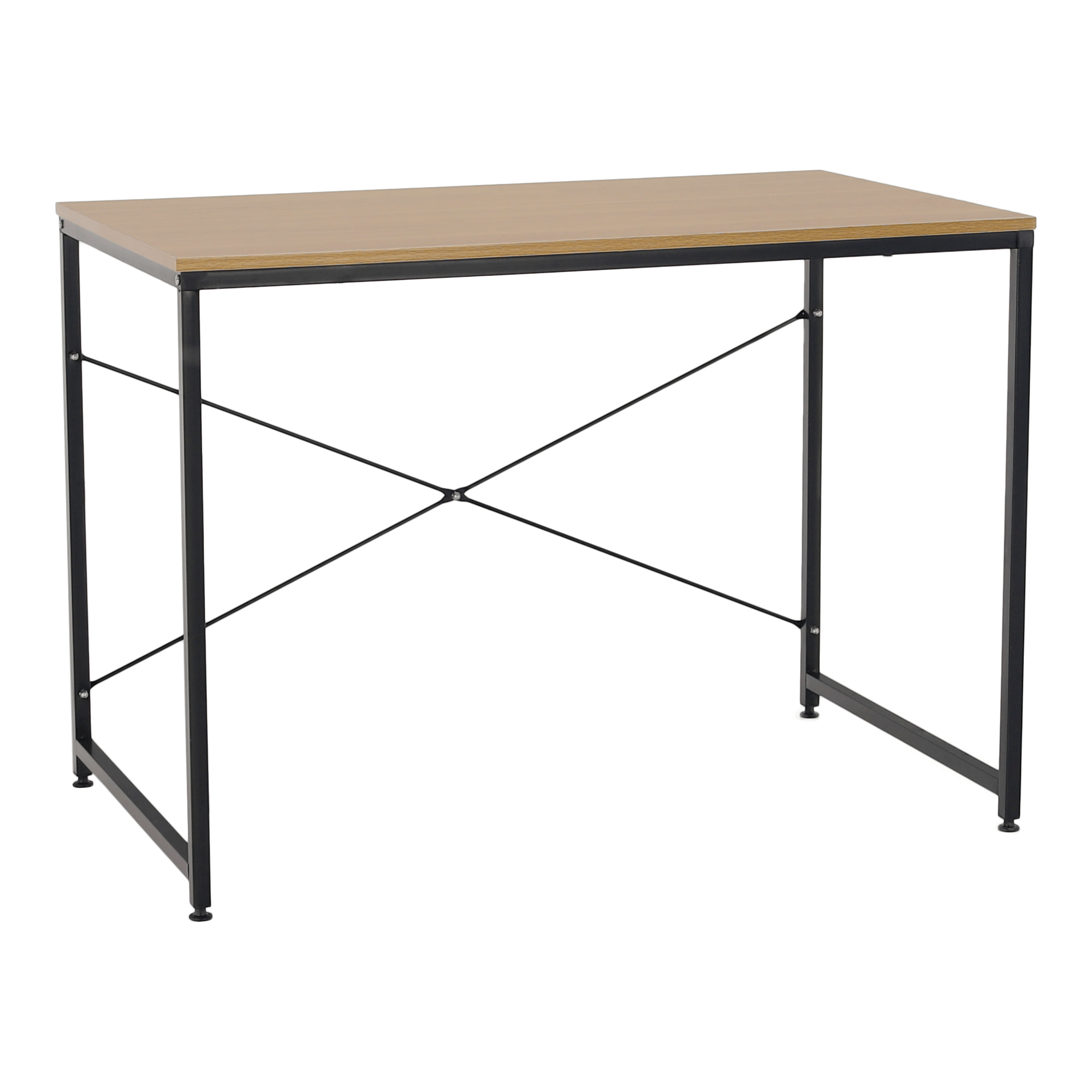 Íróasztal tölgy/fekete, 100x60 cm, MELLORA (TK)