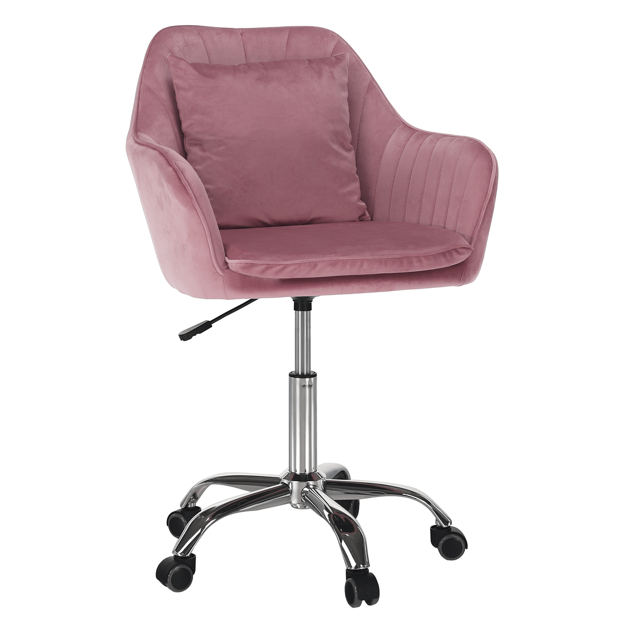 Irodai szék, rózsaszín Velvet szövet/króm, KLIAN (TK)