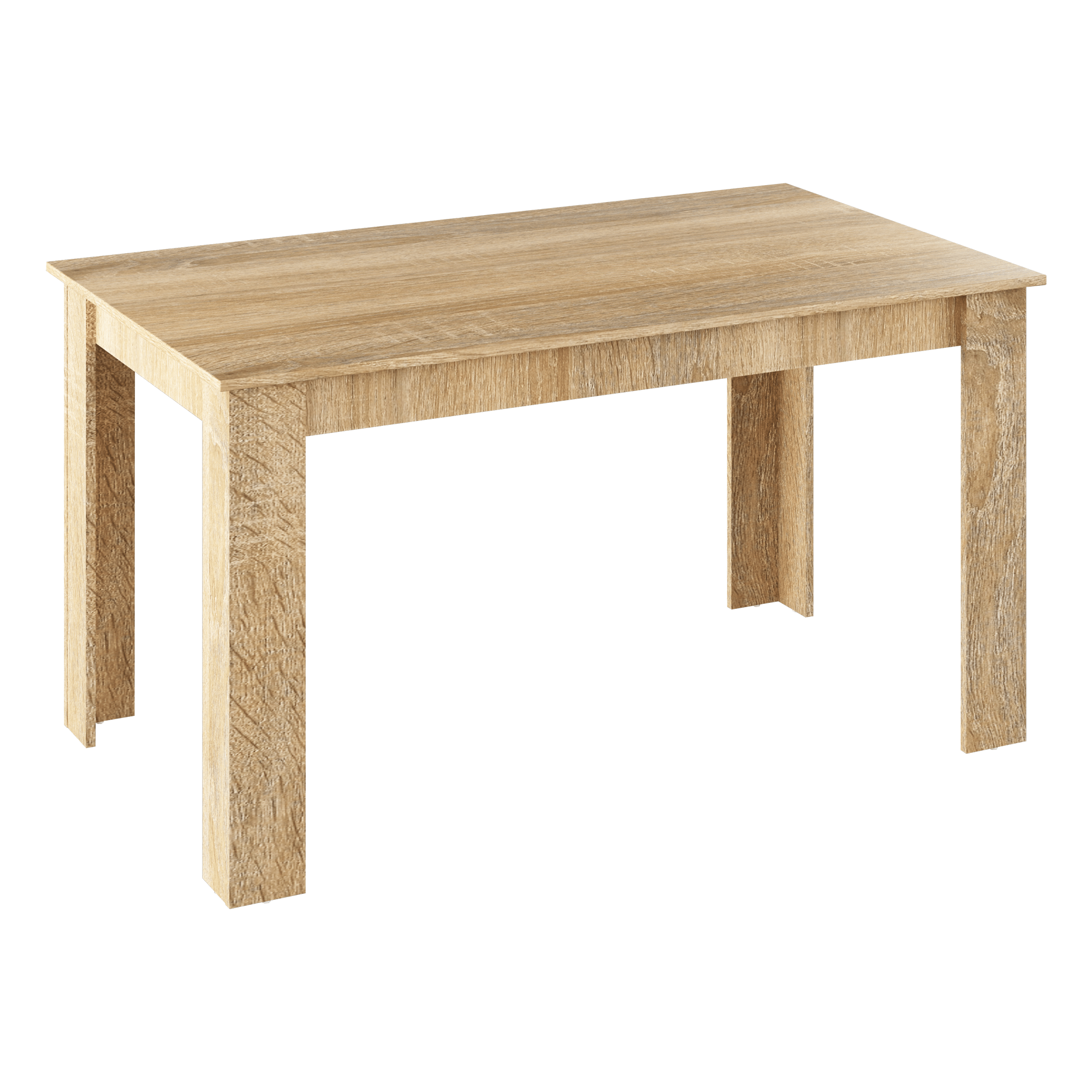 Étkezőasztal, sonoma tölgyfa, 140x80 cm, GENERAL NEW (TK)