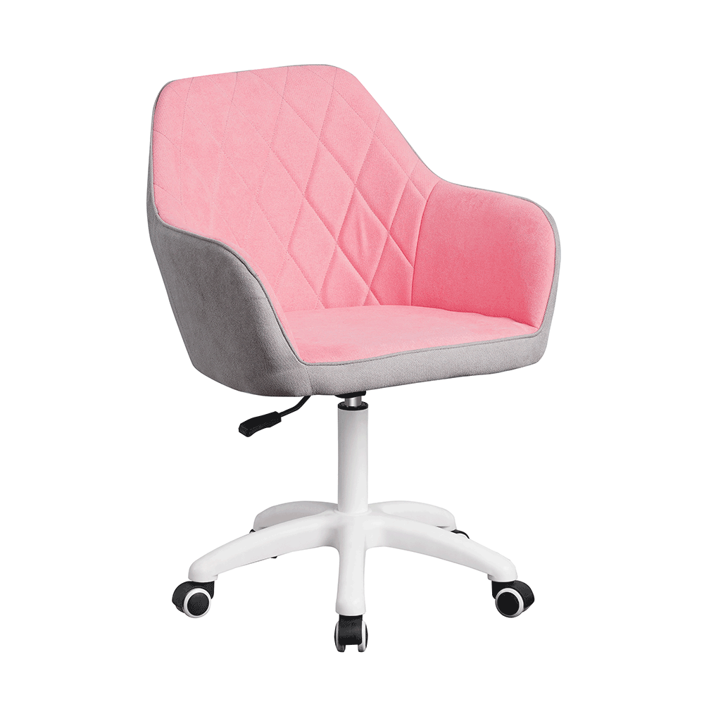Irodai szék, szövet rózsaszín/szürke/fehér, SANTY (TK)