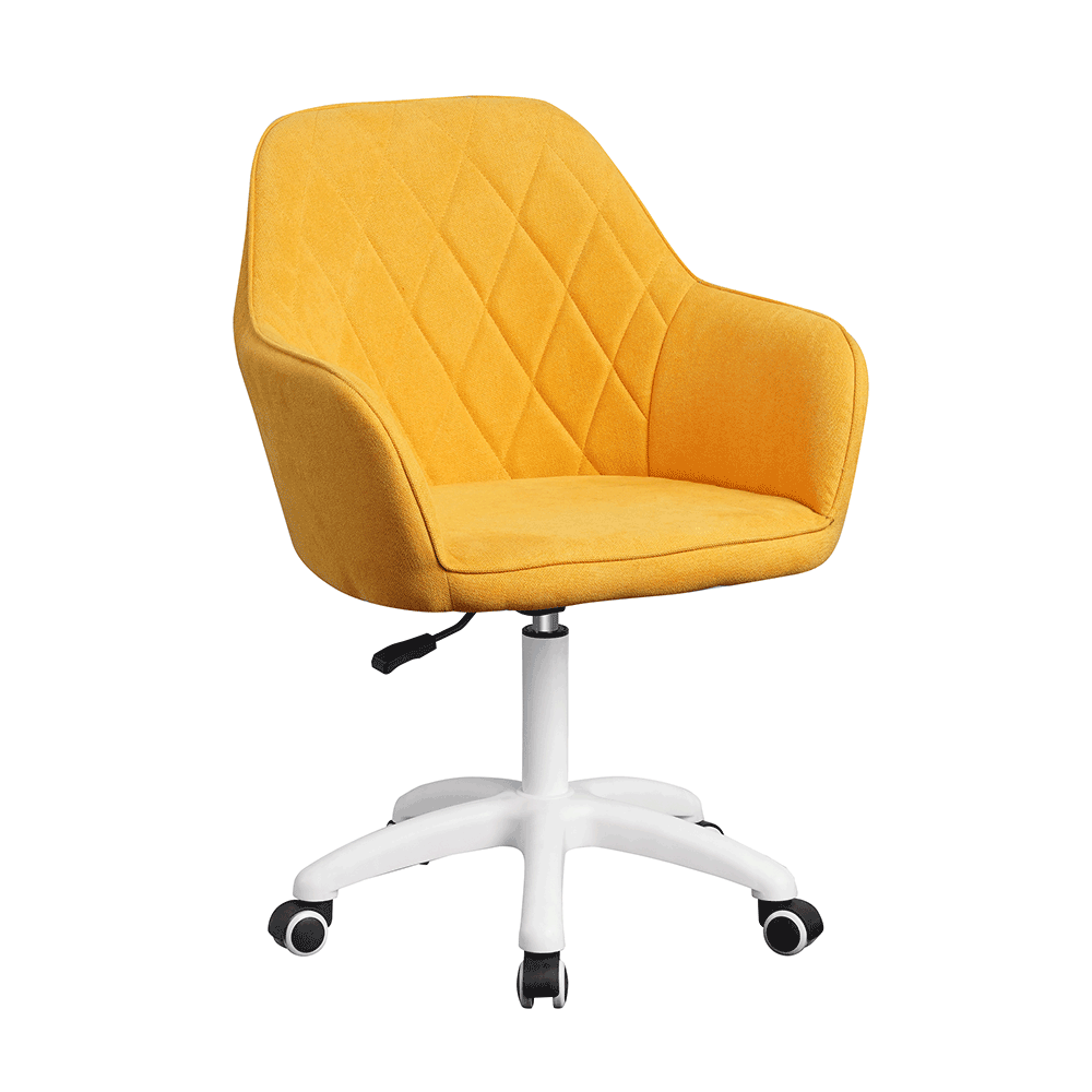 Irodai szék, szövet sárga/fehér, SANTY (TK)