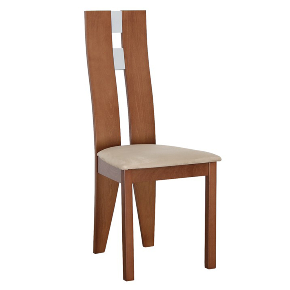 Fa szék, cseresznye/bézs szövet, BONA NEW (TK)