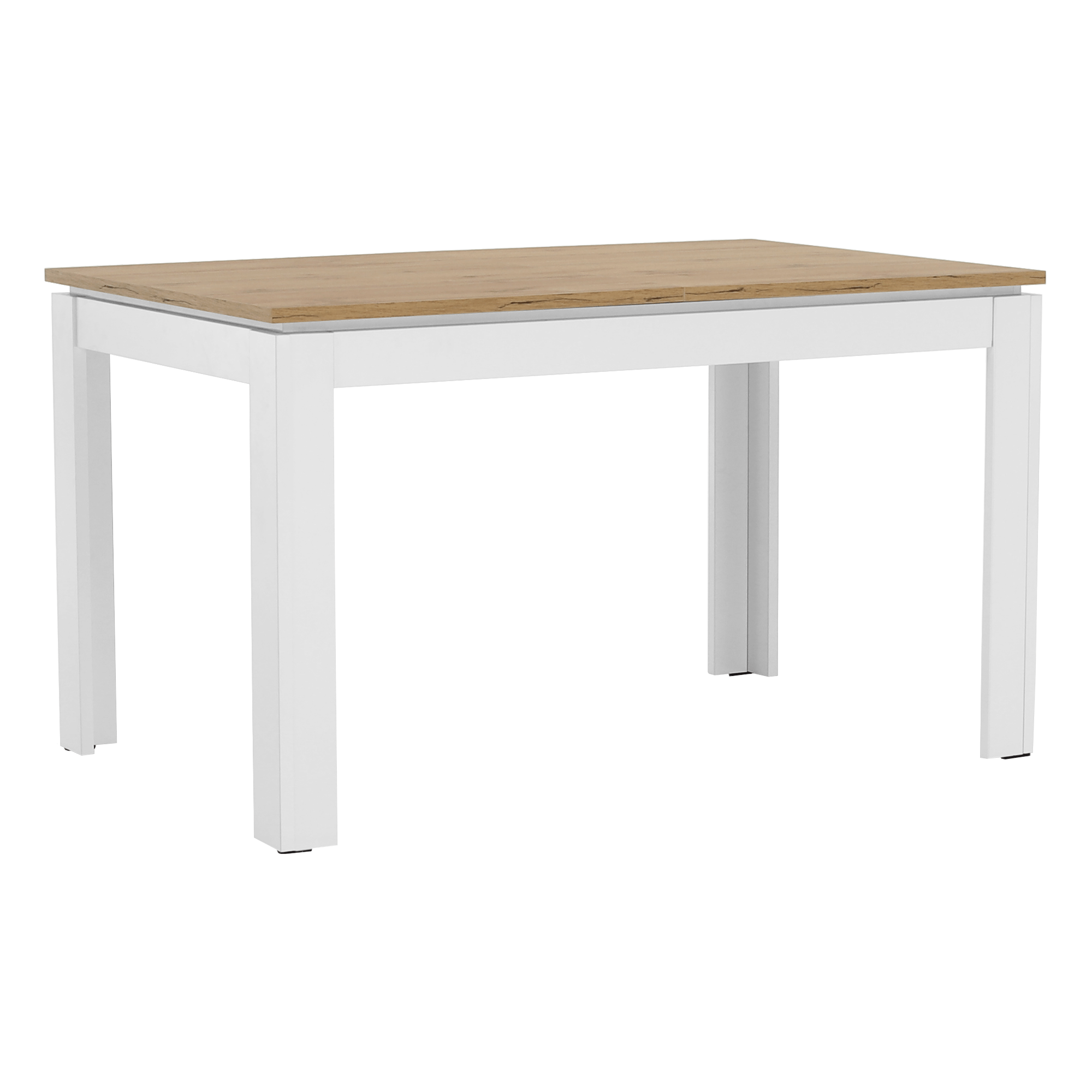 Kihúzható asztal, fehér/wotan tölgy 135-184x86 cm, VILGO (TK)