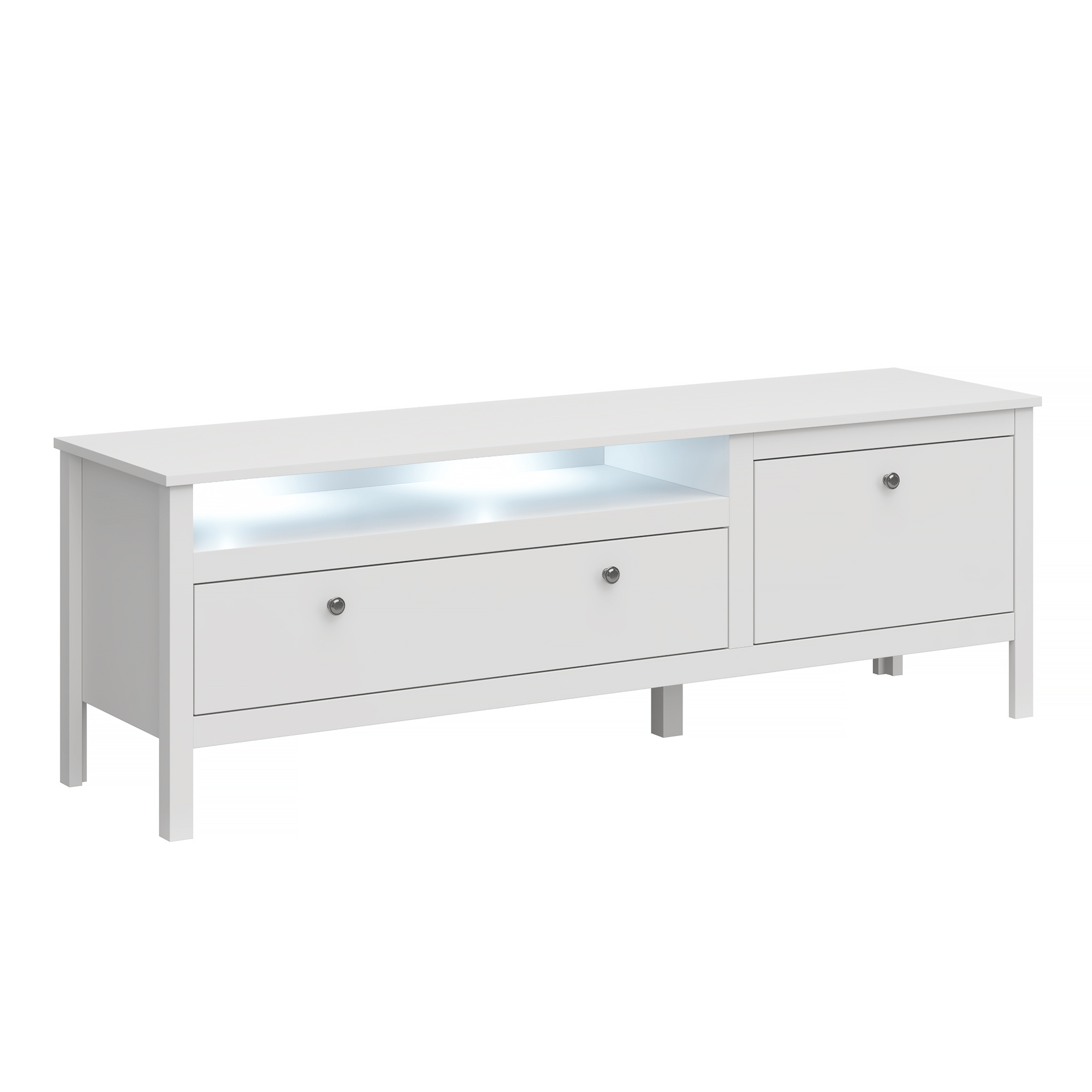 TV asztal 1S1K/160, fehér, OLJE (TK)