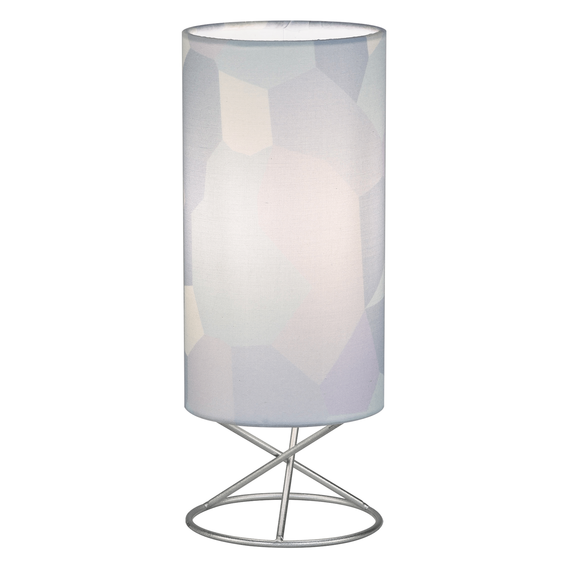 Asztali lámpa, fém/szürke textil lámpaernyő, AVAM (TK)