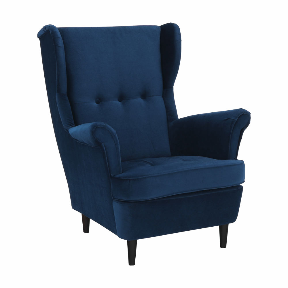 Füles fotel, kék/dió, RUFINO 2 NEW (TK)