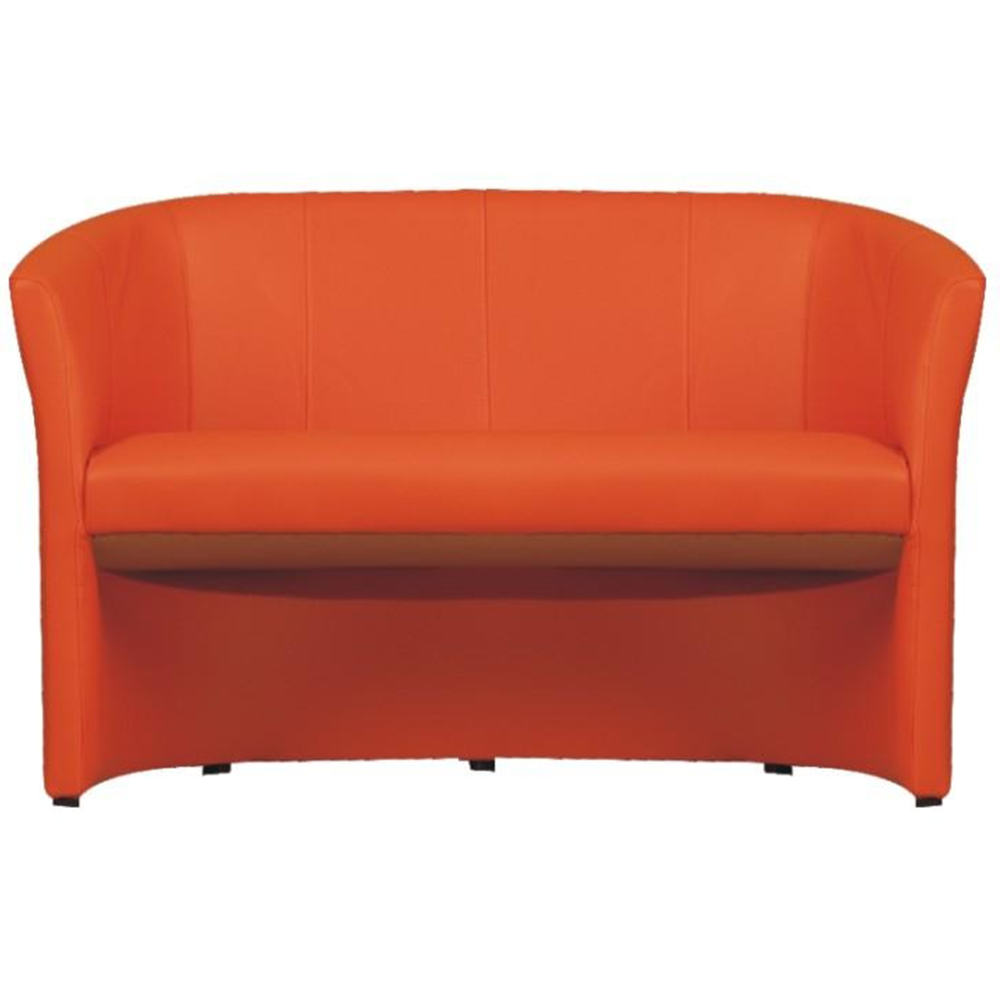 Klub dupla fotel, narancssárga textilbőr, CUBA (TK)