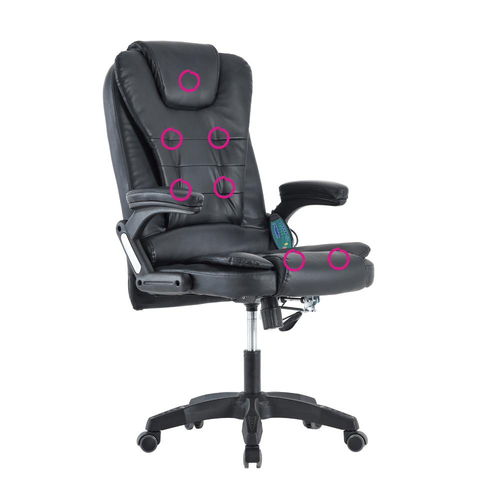 Irodai szék masszázs funkcióval, fekete, TYLER NEW (TK)