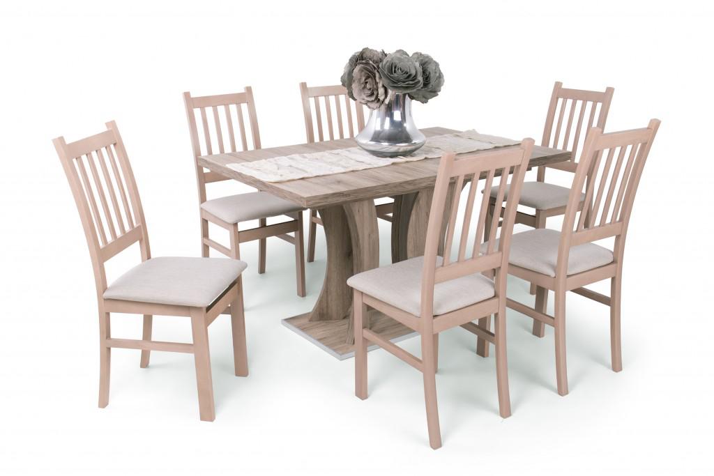 Bella asztal étkezőgarnitúra Delta székkel - 6 személyes (DIV) (BNY)