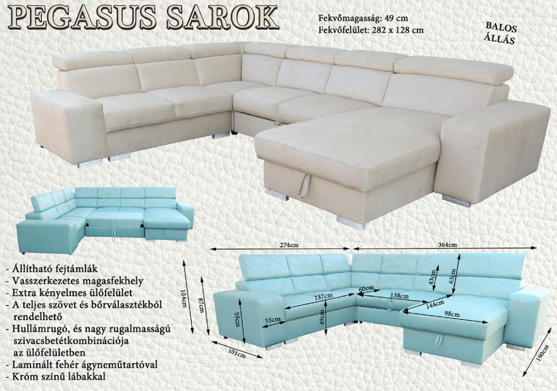 Pegasus U-alakú sarokülő (K) (BNY)