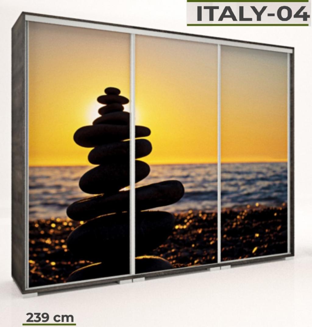 Italy Style tolóajtós gardróbszekrény 239 cm (04) (DIV) (BNY)