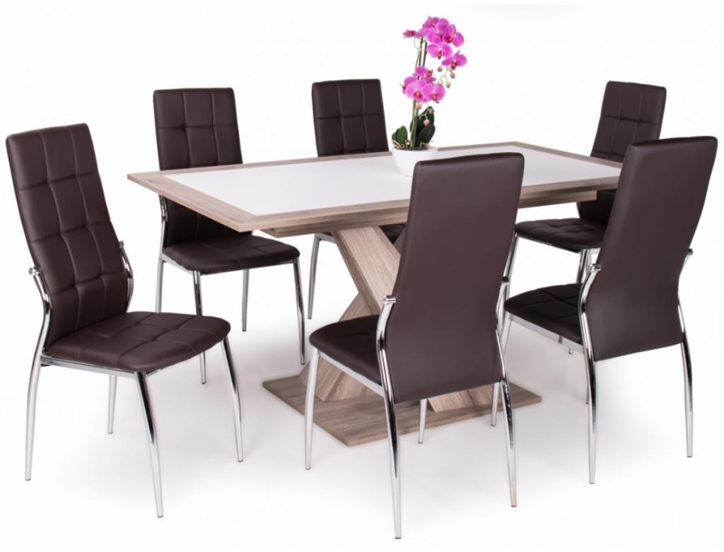 Hanna 6 személyes étkezőgarnitúra Boris székekkel (DIV) (BNY)