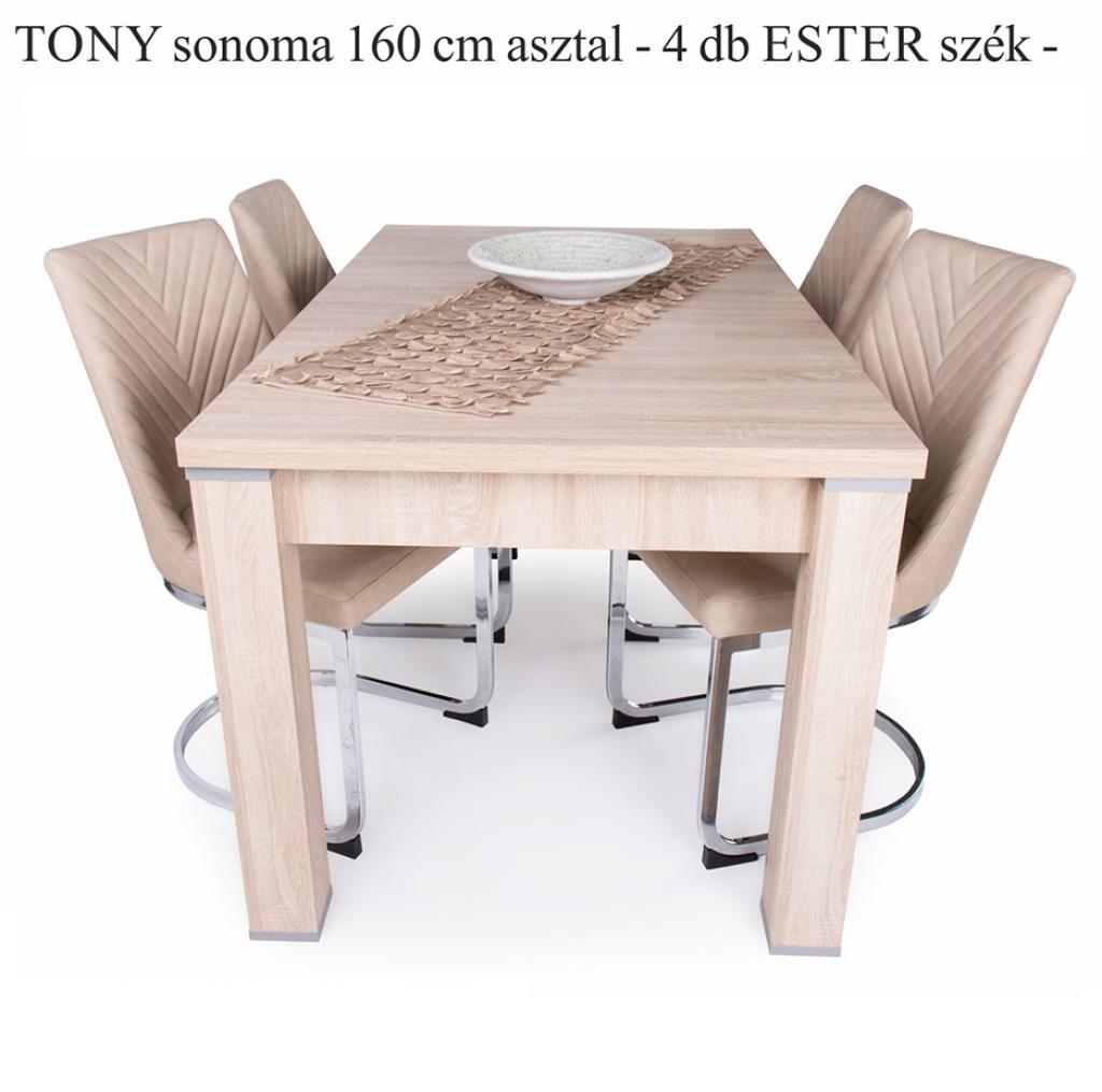 Ester étkezőgarnitúra Tony asztallal - 4 személyes (DIV) (BNY)