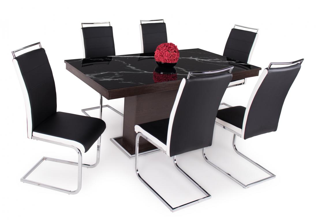 Száva étkezőgarnitúra Flóra Plusz asztallal - 6 személyes (DIV) (BNY)