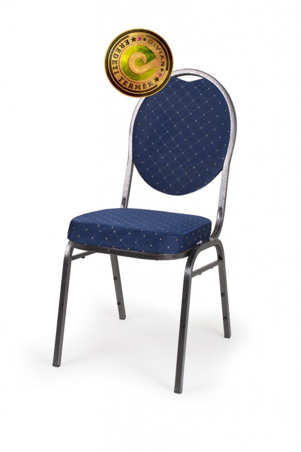 Bankett szék (tárgyalószék) rakásolható - kék (DIV) (BNY)