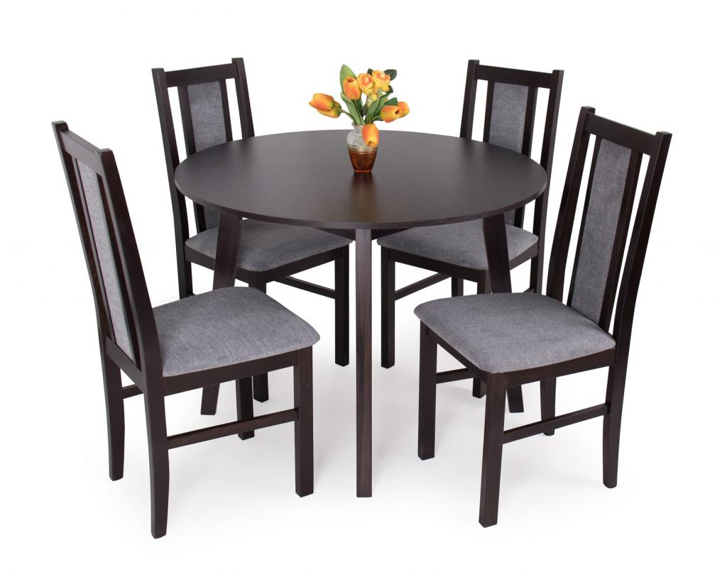 Anita kerek asztal Félix székkel 4-személyes étkező garnitúra (DIV) (BNY)