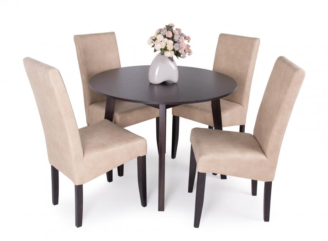 Anita kerek asztal Berta Elegant székkel 4-személyes étkezőgarnitúra (DIV) (BNY)