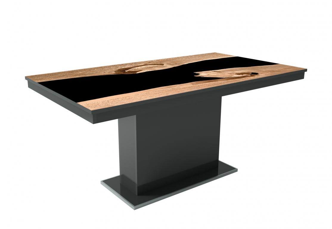 Magasfényű Flóra Plusz asztal 160x88 cm (DIV) (BNY)