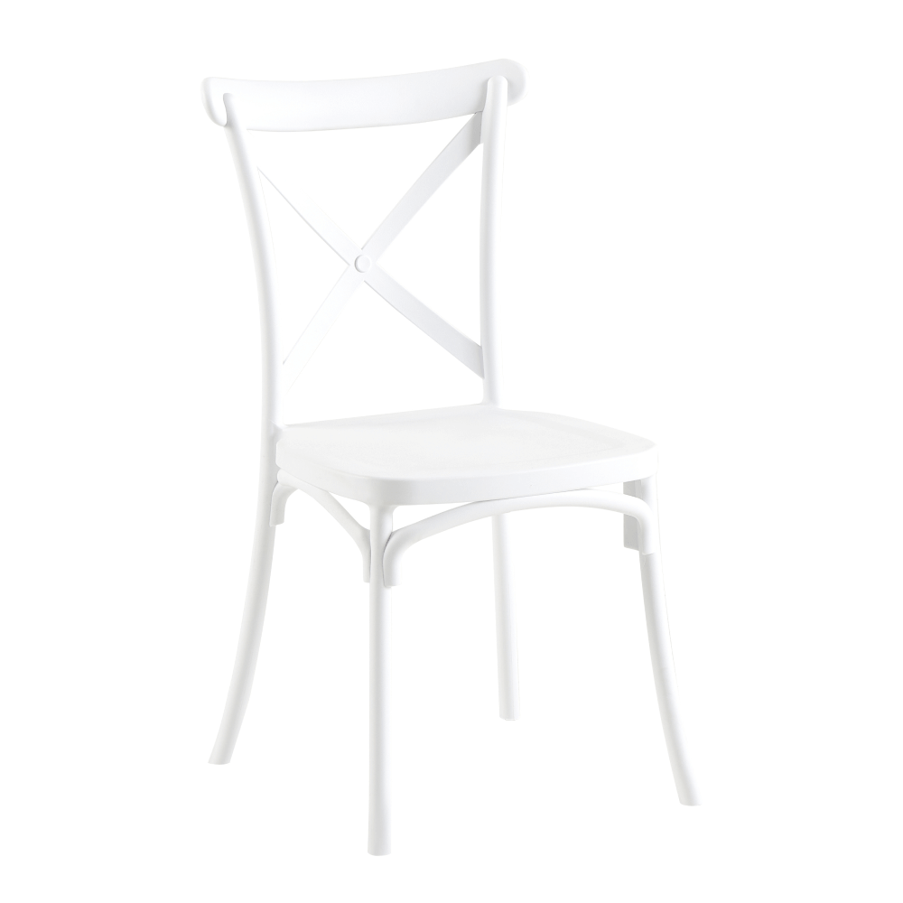 Rakásolható szék, fehér, SAVITA (TK)