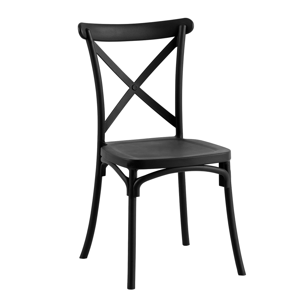 Rakásolható szék, fekete, SAVITA (TK)