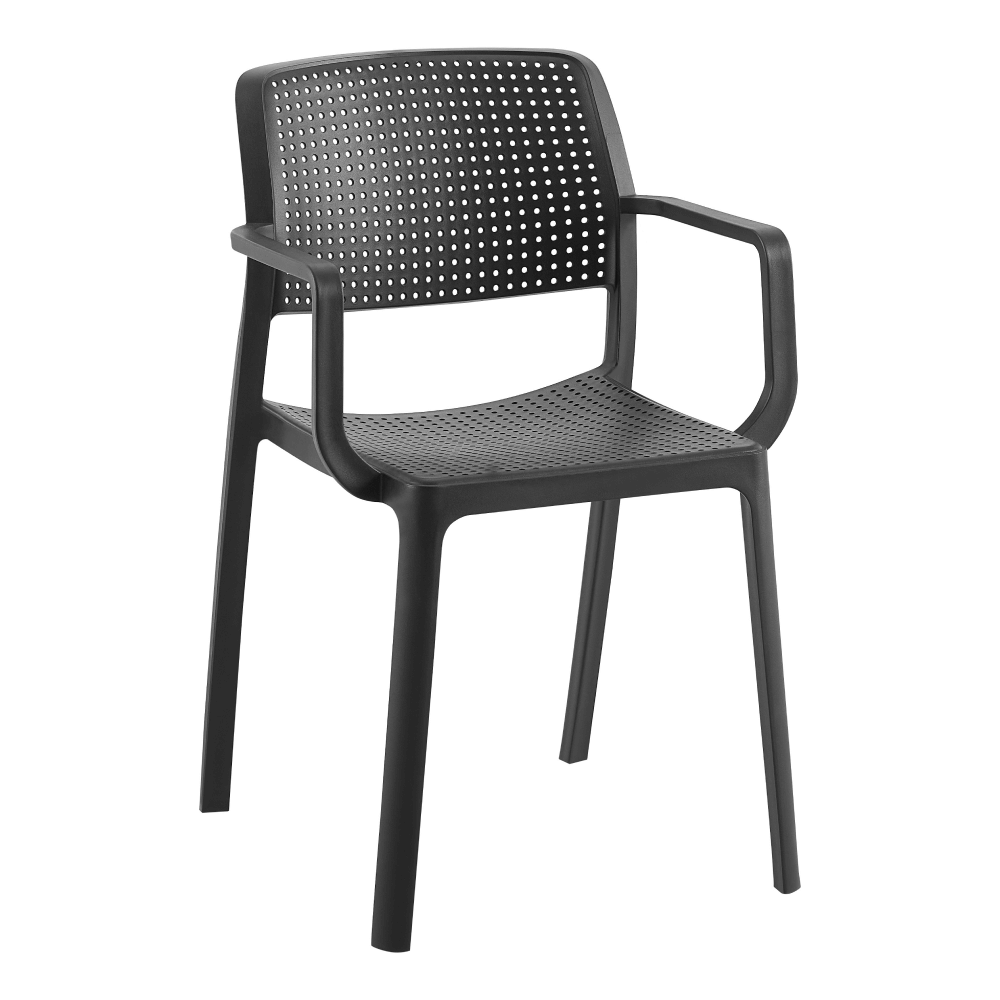 Rakásolható szék, fekete, DENTON (TK)