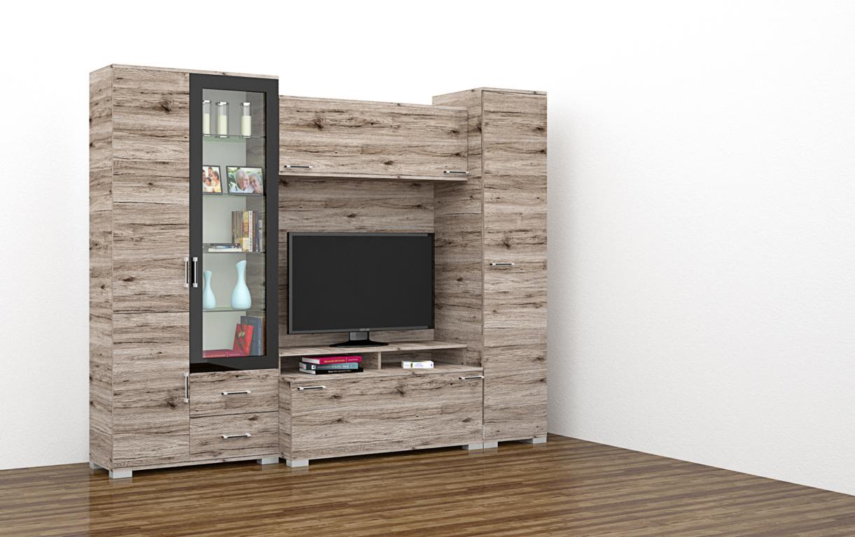 Messina szekrénysor 255 cm vitrines (DIV) (BNY)