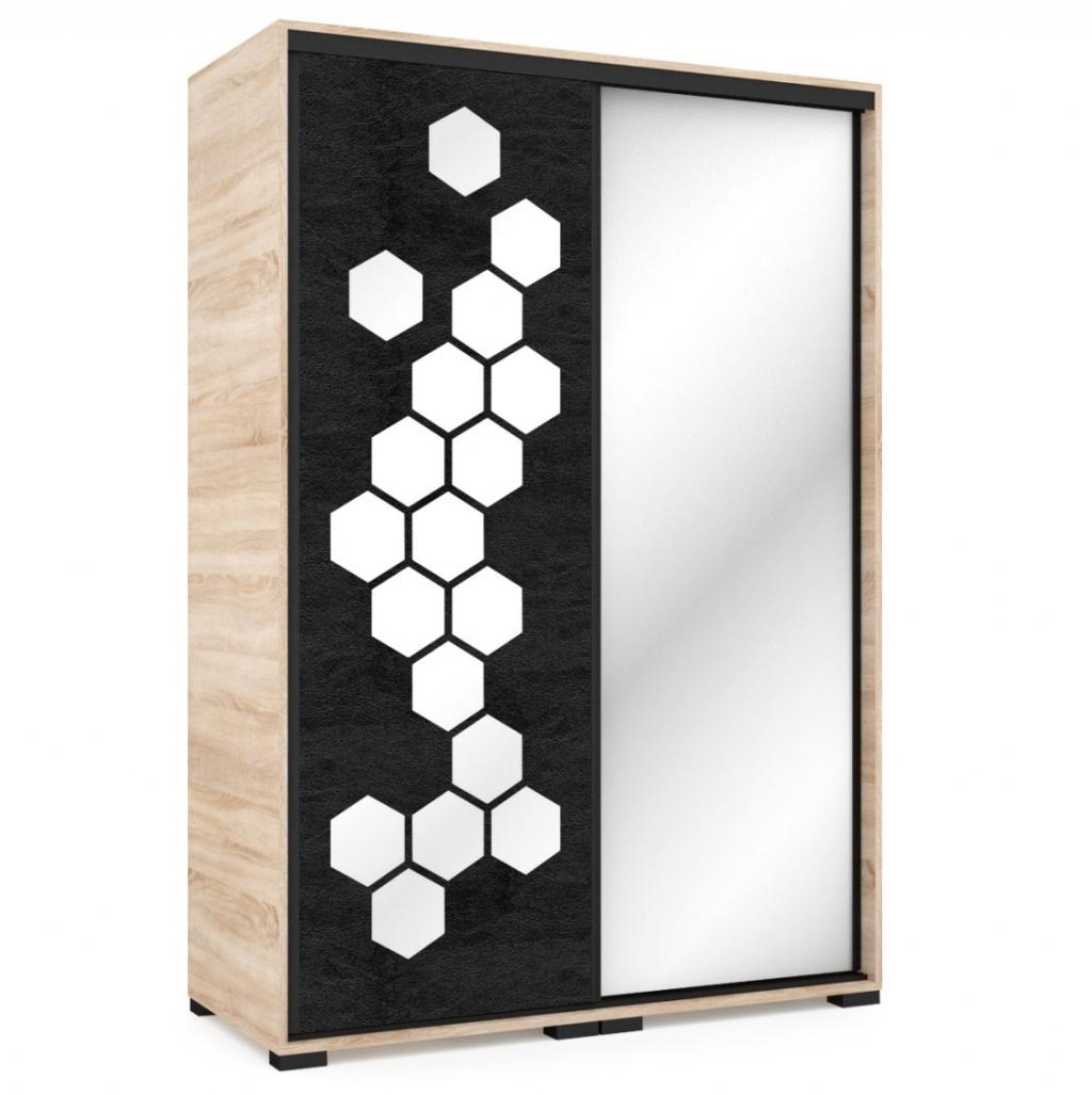 Honey 3 tolóajtós gardróbszekrény - 140 cm széles (DIV) (BNY)